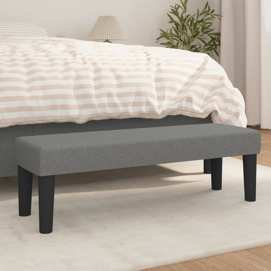 Bank 100x30x30 cm Stoff dunkelgrau