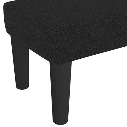 Bank 100x30x30 cm Stoff schwarz