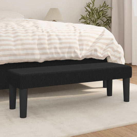 Bank 100x30x30 cm Stoff schwarz