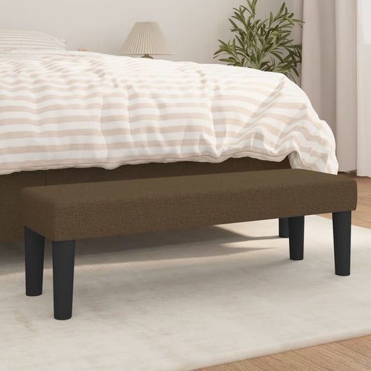 Bank 100x30x30 cm Stoff dunkelbraun