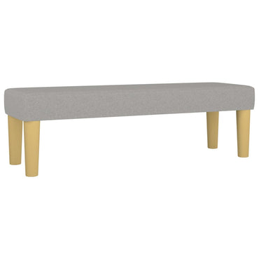 Bank 100x30x30 cm Stoff hellgrau