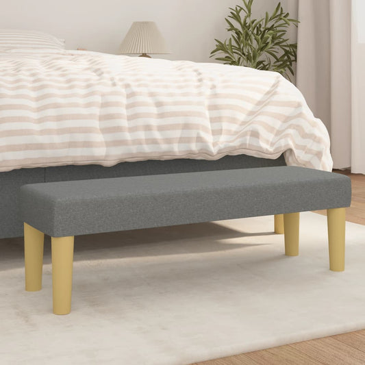 Bank 100x30x30 cm Stoff dunkelgrau