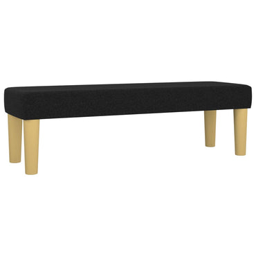 Bank 100x30x30 cm Stoff schwarz