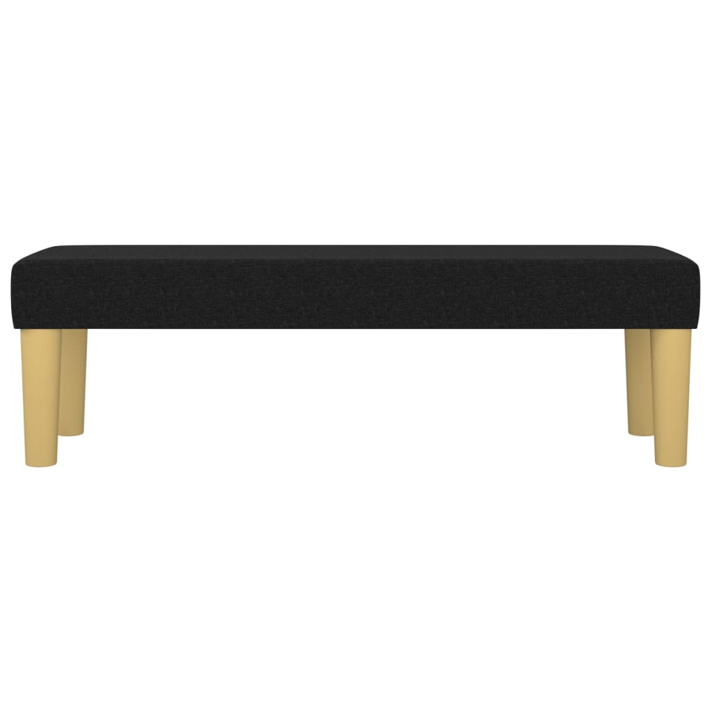 Bank 100x30x30 cm Stoff schwarz