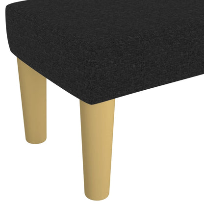 Bank 100x30x30 cm Stoff schwarz