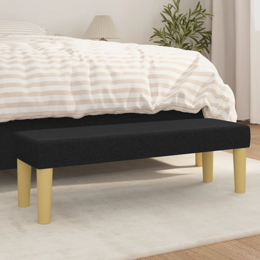 Bank 100x30x30 cm Stoff schwarz