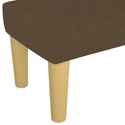 Bank 100x30x30 cm Stoff dunkelbraun