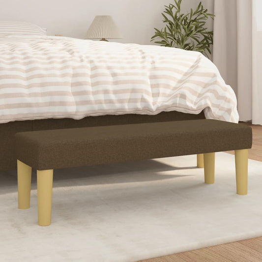 Bank 100x30x30 cm Stoff dunkelbraun