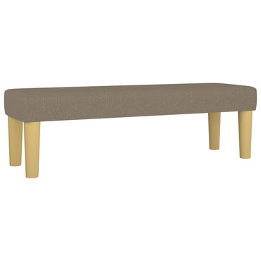 Bank 100x30x30 cm Stoff graubraun