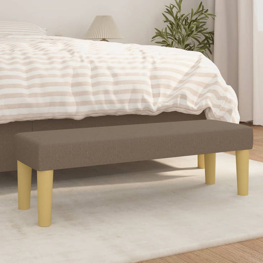 Bank 100x30x30 cm Stoff graubraun