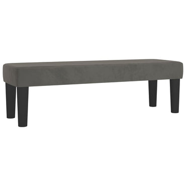 Bank 100x30x30 cm Samt dunkelgrau