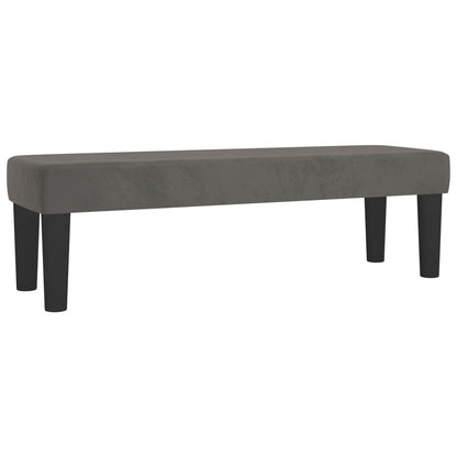 Bank 100x30x30 cm Samt dunkelgrau