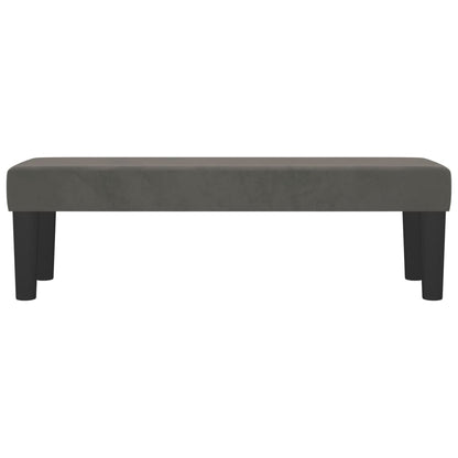 Bank 100x30x30 cm Samt dunkelgrau