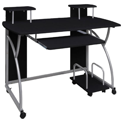 Computertisch 110x52x88,5 cm Holzwerkstoff schwarz