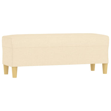 Bank 100x35x41 cm cremefarbener Stoff