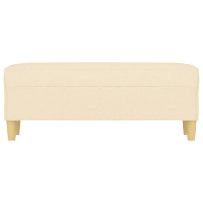 bænk 100x35x41 cm stof cremefarvet