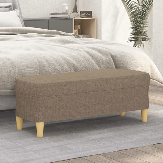 Bank 100x35x41 cm Stoff graubraun
