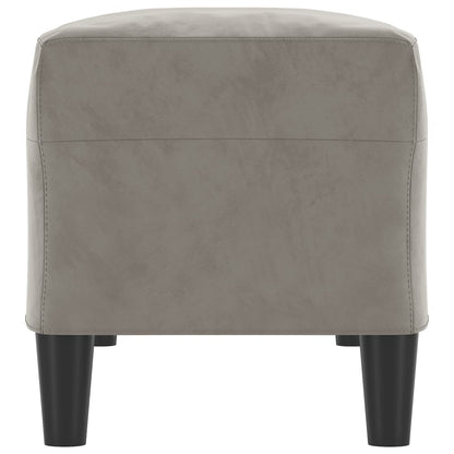 Bank 100x35x41 cm Samt hellgrau