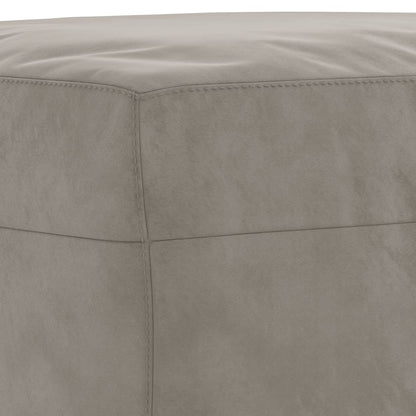 Bank 100x35x41 cm Samt hellgrau