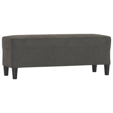 Bank 100x35x41 cm Samt dunkelgrau
