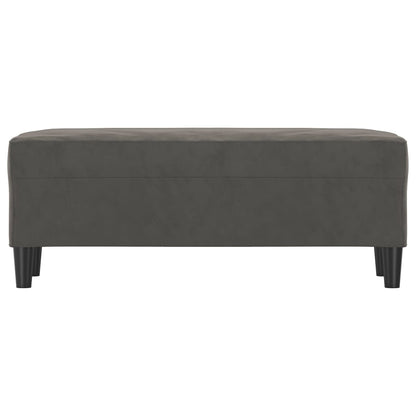 Bank 100x35x41 cm Samt dunkelgrau