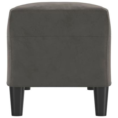 Bank 100x35x41 cm Samt dunkelgrau