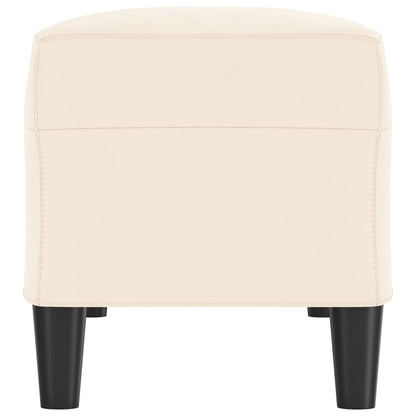 bænk 100x35x41 cm velour cremefarvet