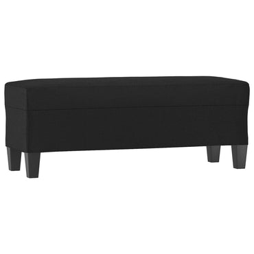 Bank 100x35x41 cm Kunstleder schwarz