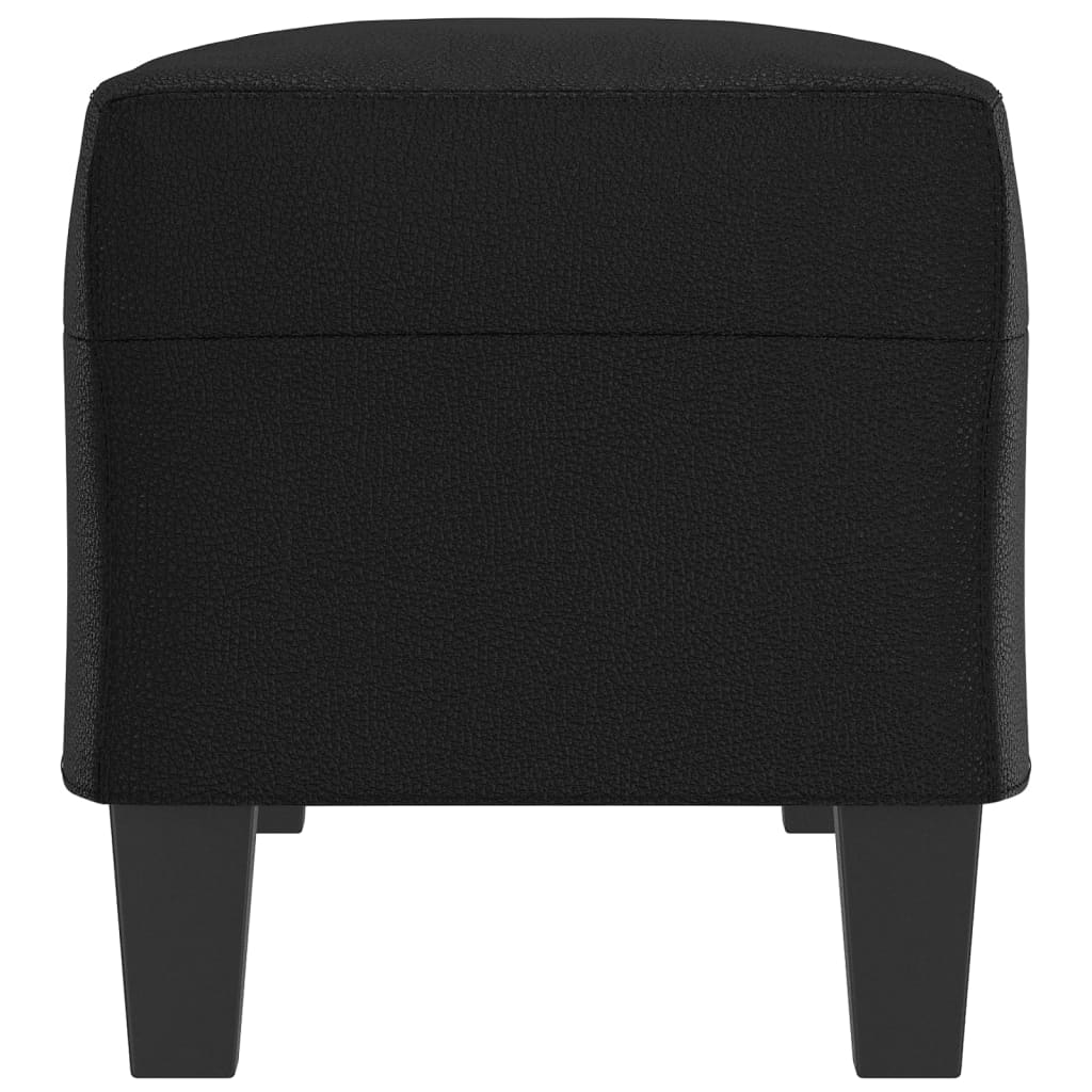 Bank 100x35x41 cm Kunstleder schwarz