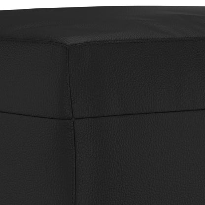 Bank 100x35x41 cm Kunstleder schwarz