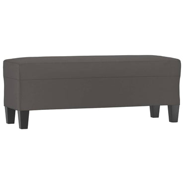 Bank 100x35x41 cm Kunstleder grau