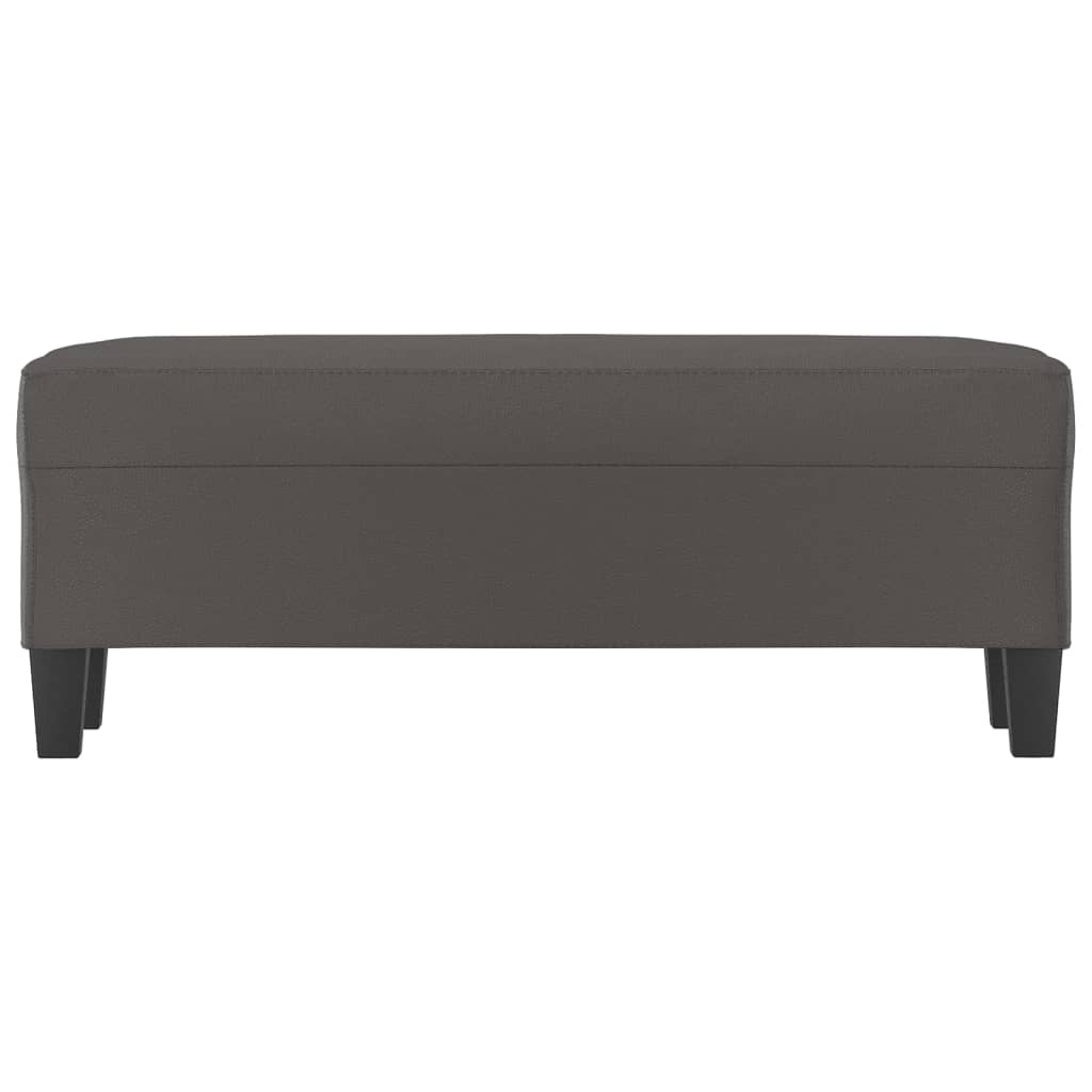 Bank 100x35x41 cm Kunstleder grau