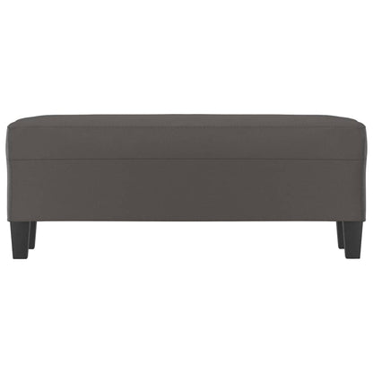 Bank 100x35x41 cm Kunstleder grau