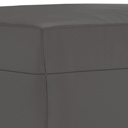 Bank 100x35x41 cm Kunstleder grau