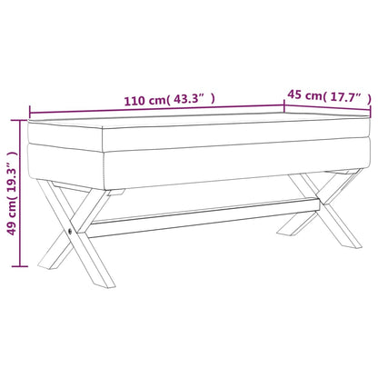 opbevaringsskammel 110x45x49 cm hør