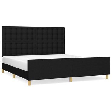 sengeramme uden madras 160x200 cm stof sort