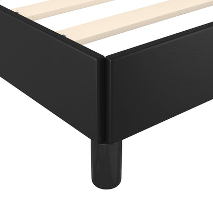 sengeramme med sengegavl 120x200 cm kunstlæder sort