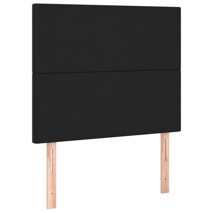 sengeramme med sengegavl 120x200 cm kunstlæder sort