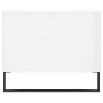 sofabord 90x50x40 cm konstrueret træ hvid højglans