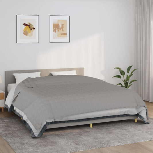 tyngdetæppe 235x290 cm 11 kg stof grå
