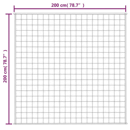 tyngdetæppe 200x200 cm 9 kg stof blå