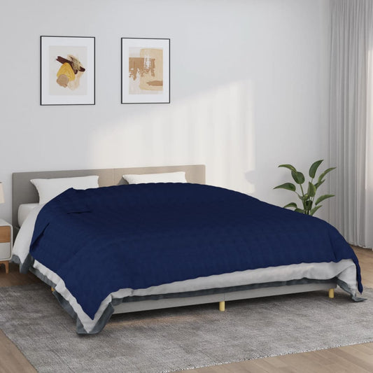 tyngdetæppe 220x260 cm 11 kg stof blå