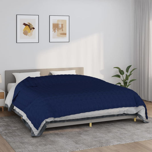 tyngdetæppe 235x290 cm 11 kg stof blå
