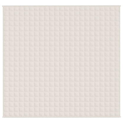 tyngdetæppe 220x235 cm 15 kg stof lys cremefarve