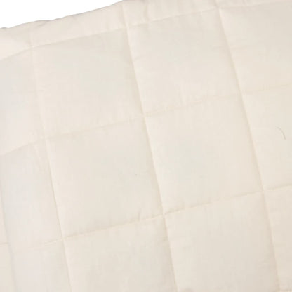 tyngdetæppe 220x235 cm 15 kg stof lys cremefarve