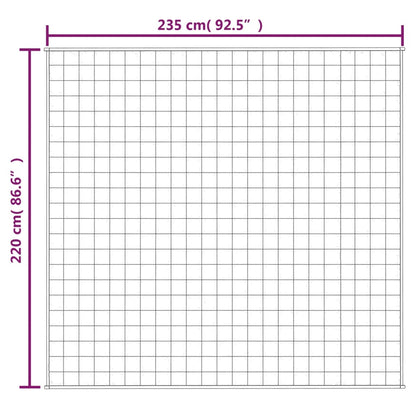 tyngdetæppe 220x235 cm 15 kg stof lys cremefarve