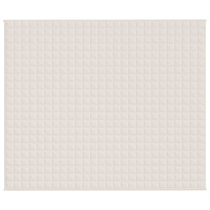 tyngdetæppe 220x260 cm 11 kg stof lys cremefarve