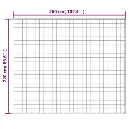 tyngdetæppe 220x260 cm 11 kg stof lys cremefarve