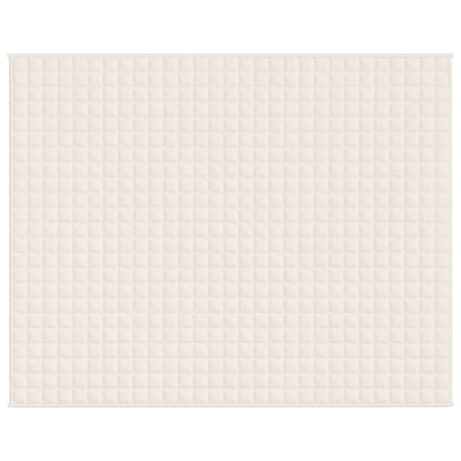 tyngdetæppe 235x290 cm 15 kg stof lys cremefarve