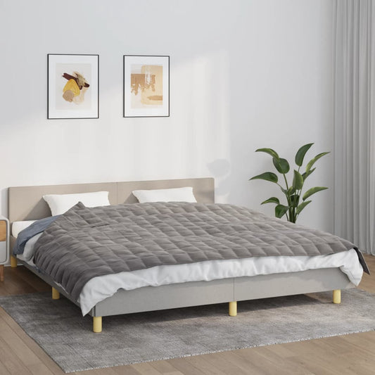 tyngdetæppe 155x220 cm 11 kg stof grå
